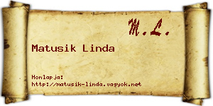 Matusik Linda névjegykártya